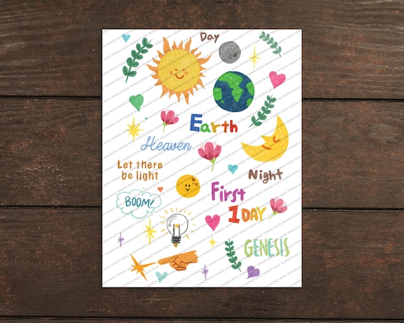 Bible Journalingbible Printable genesis Stickerbible | Etsy