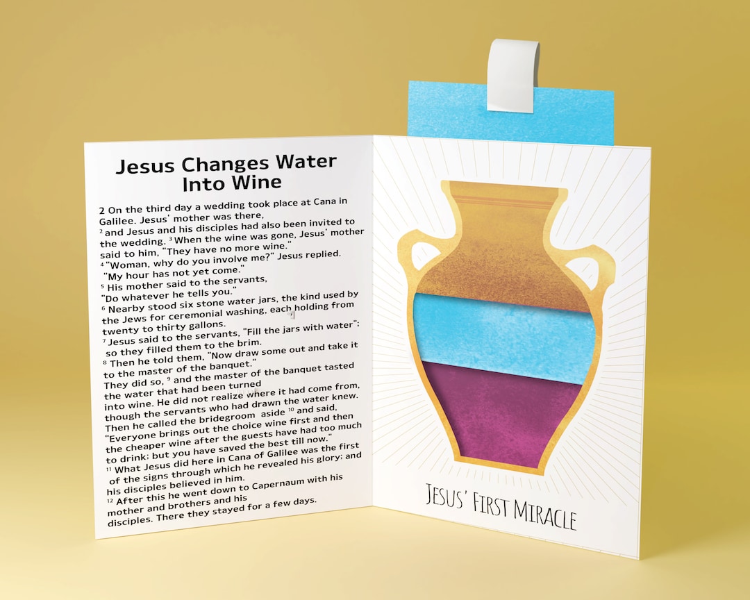 Water Into Wine, Water to Wine, Sunday School, Sunday School Craft ...