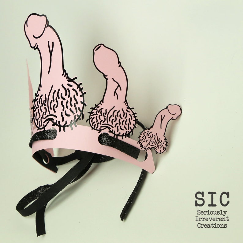 Weird flex on Valentines but You Go Girl! Penis Tiara Crown Bachelorette Stagette Hen party a digital file for Cricut by Bryn Wyllychuk