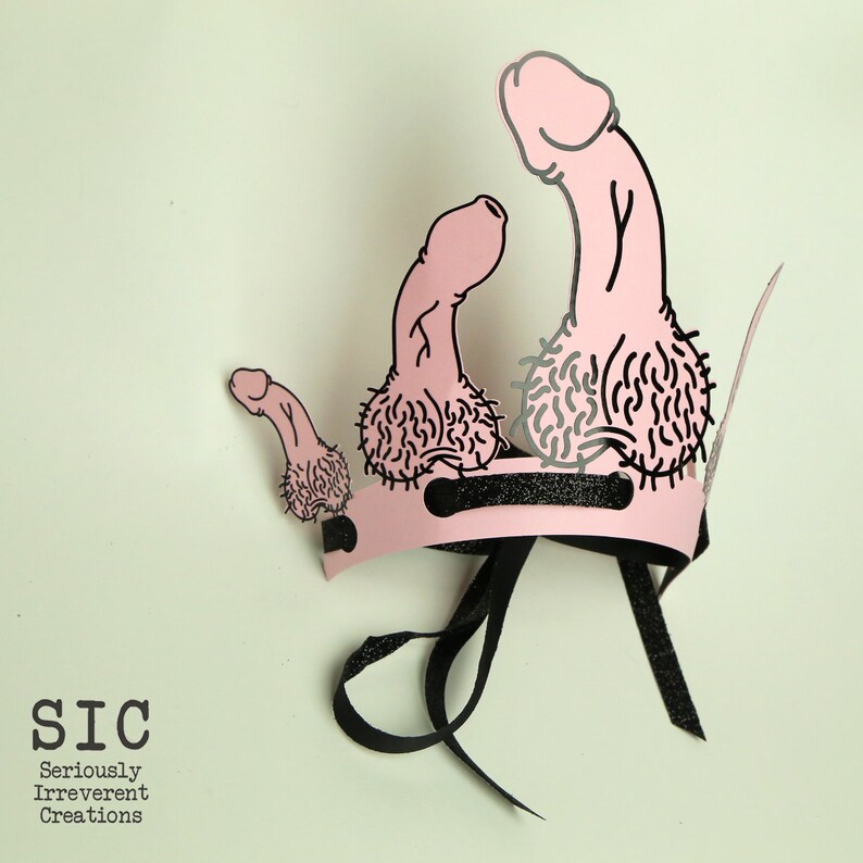 Weird flex on Valentines but You Go Girl! Penis Tiara Crown Bachelorette Stagette Hen party a digital file for Cricut by Bryn Wyllychuk