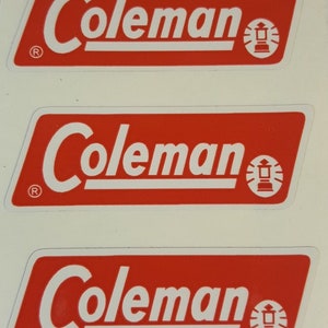 Three (3) New Coleman Replacement Stickers Labels Decals Lantern Stove 1971-1983 FREE TRACKED SHIPPING