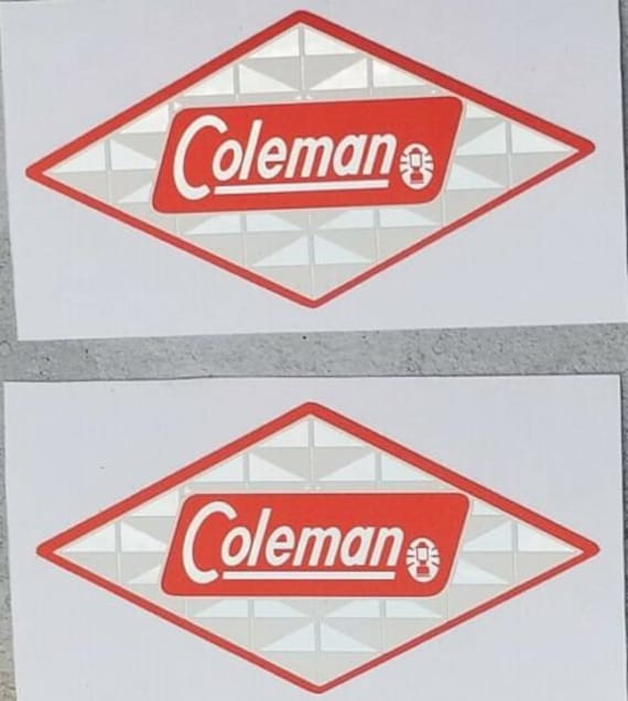 Details about   TWO NEW COLEMAN REPLACEMENT FOIL DIAMOND DECAL LANTERN STOVE COOLER WATER JUG 