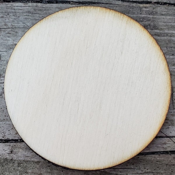 Baltic Birch Laser Engraved Wooden Circles 1/8 & 1/4 Inch Thickness - Various Sizes Available