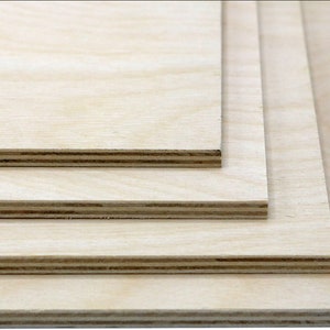  Baltic Birch Plywood, 3 mm 1/8 x 10 x 10 Inch Craft Wood, Box  of 16 B/BB Grade Baltic Birch Sheets, Perfect for Laser, CNC Cutting and  Wood Burning, by Woodpeckers 