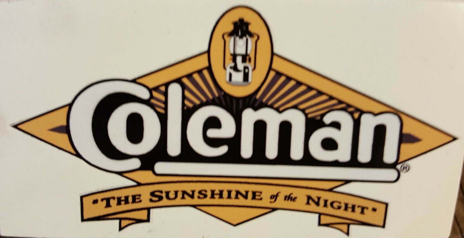 Two 2 New Coleman Sunshine of the Night Sticker Decal Lantern Stove