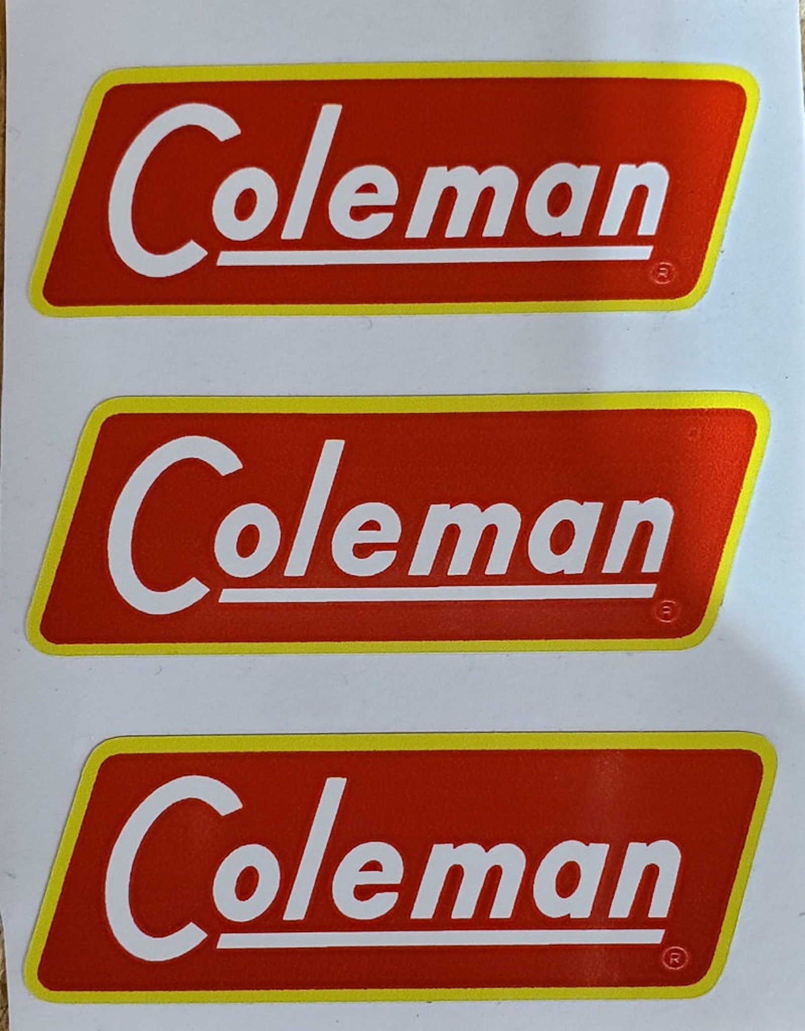 Three 3 New Coleman Replacement Decals Sticker Label Lantern Etsy