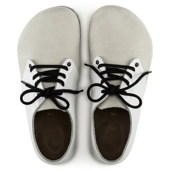 Birkenstock Heren MAINE Wit Suède LakLeer VeterSchoenen | Etsy