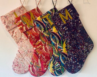 Personalised Liberty of London Christmas stockings.