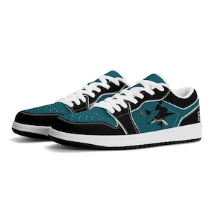 Custom San Jose Sharks Low Top Sneakers - Personalized NHL Fan Shoes