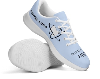 Custom Dental Office Shoes, Personalized Dentist Sneakers with Logo and Slogan Comfortable and Lightweight Footwear for Dental Professionals