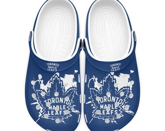 Toronto Maple Leafs clogs, Toe Sandal Soft Lightweight Footwear Men Women