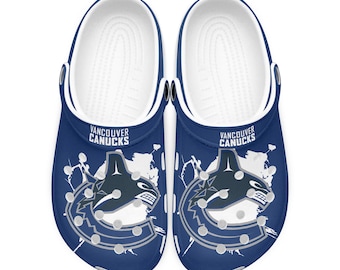 Vancouver Canucks clogs, Toe Sandal Soft Lightweight Footwear Men Women