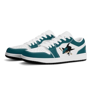 Custom San Jose Sharks Low Top Sneakers - Personalized NHL Fan Shoes