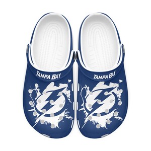 Tampa Bay Lightning clogs, Toe Sandal Soft Lightweight Footwear Men Women