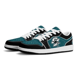 Custom San Jose Sharks Low Top Sneakers - Personalized NHL Fan Shoes