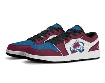 Sneakers basse personalizzate Colorado Avalanche - Scarpe personalizzate per i tifosi di hockey