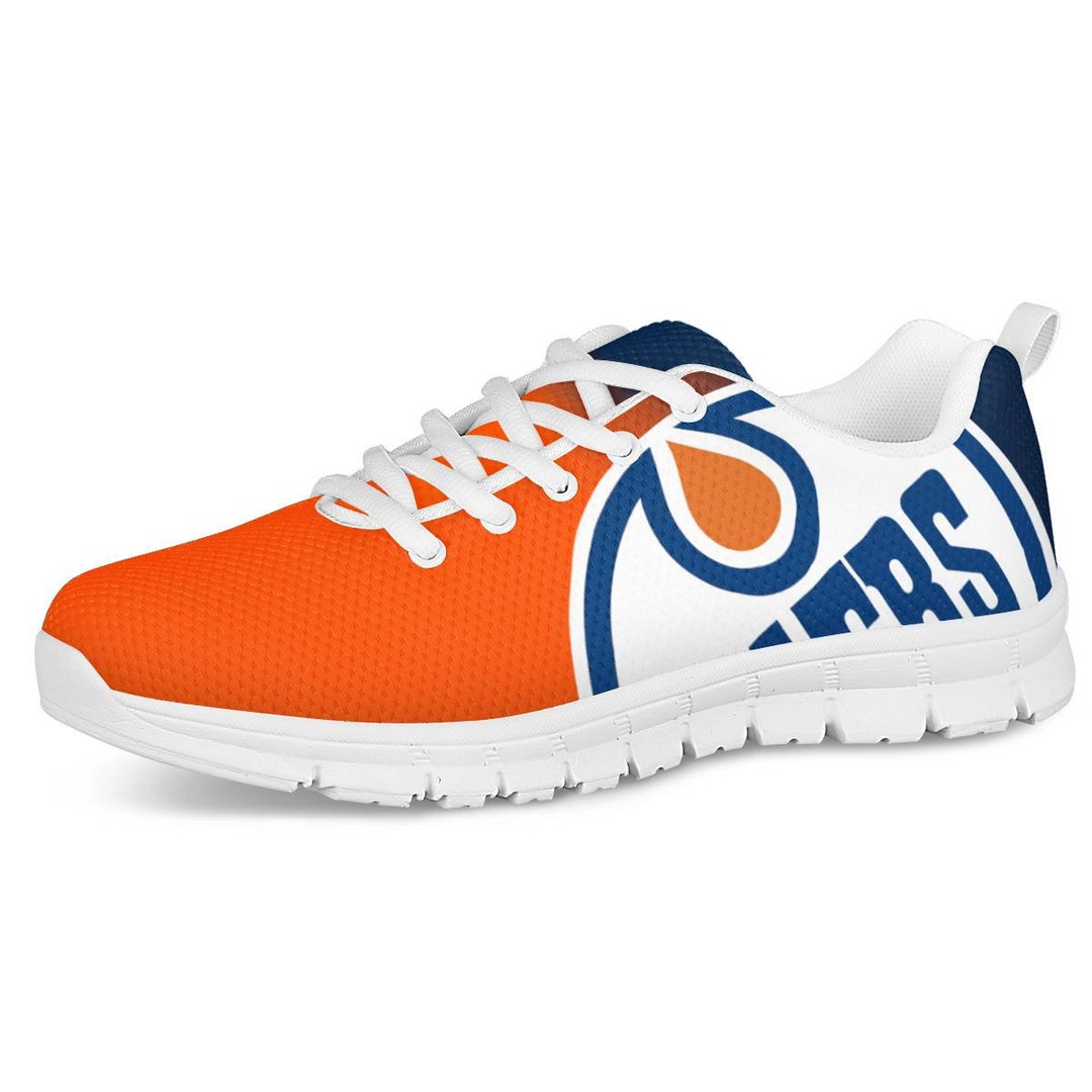 Edmonton Oilers Fan Unofficial Running Shoes Sneakers White Etsy