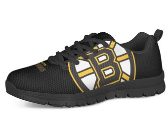 Boston Bruins Fan Unofficial Running Shoes, sneakers Black Sole Unisex