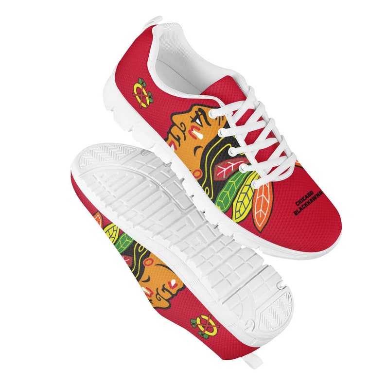 Chicago Blackhawks Fan Unofficial Running Shoes Sneakers Etsy