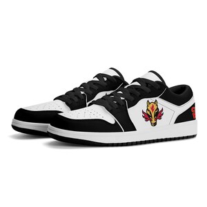 Custom Calgary Flames Retro Horse Low-Top Sneakers - Personalized Hockey Fan Shoes