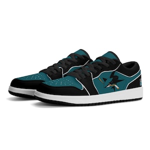 Custom San Jose Sharks Low Top Sneakers - Personalized NHL Fan Shoes