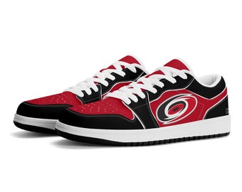 Custom Carolina Hurricanes Low-Top Sneakers - Personalized Hockey Fan Shoes