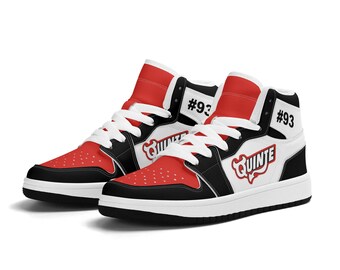 Hoge sneakers voor honkbalteams op maat | Gepersonaliseerde teamhonkbalschoenen | Aangepaste honkbalsneakers voor kinderen, heren en dames
