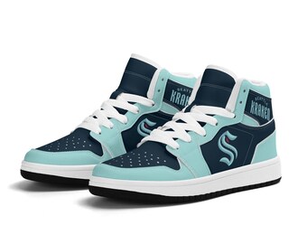 Seattle Kraken Fan Unofficial High-top Shoes, sneakers, trainers Unisex for Kids