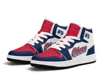 Custom Hockey Team Men High-Top Sneakers | Personalized Fan Shoes | Custom Team Logo Sneakers