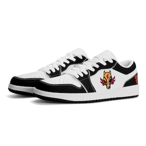 Custom Calgary Flames Retro Horse Low-Top Sneakers - Personalized Hockey Fan Shoes