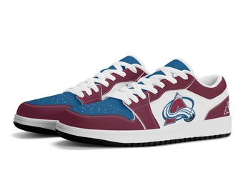 Sneakers basse personalizzate Colorado Avalanche - Scarpe personalizzate per i tifosi di hockey