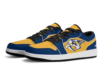 Custom Nashville Predators Low-Top Sneakers | Personalized Hockey Team Shoes | Unique Fan Gift