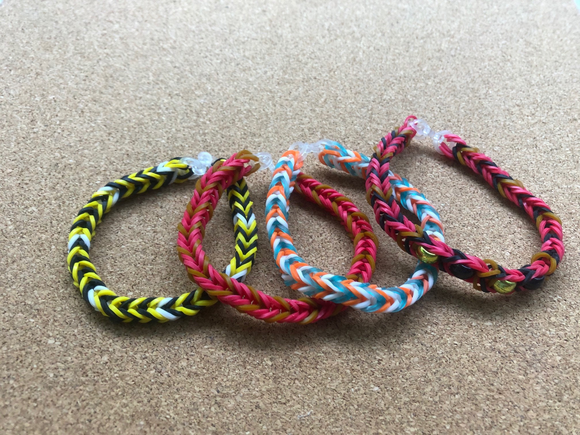 Customizable Sports Team BraceletsBraided BraceletRainbow Etsy