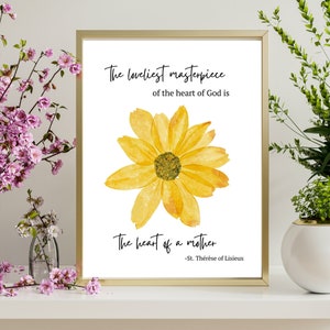 St. Therese of Lisieux quote printable, Mother&#39;s Day printable, Catholic saint quote about moms, saint quotes, mom gift, mom printable