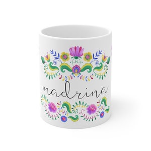 Madrina godmother gift mexican floral-inspired Ceramic Mug 11oz