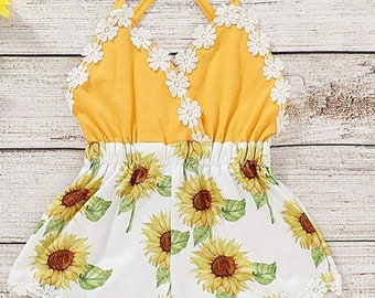 sunflower romper white