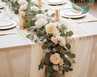 Eucalyptus garland Flower garland Wedding backdrop  Bridal shower decorations  Bridal shower backdrop  Wedding planning  Wedding garland