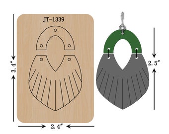 Leather Earring Cutting Die Half Circle EarringSizzix Compatible Manual Leather Cutting JT652
