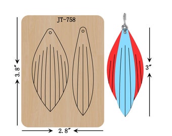 Leather Earring Cutting Die Half Circle EarringSizzix Compatible Manual Leather Cutting JT652