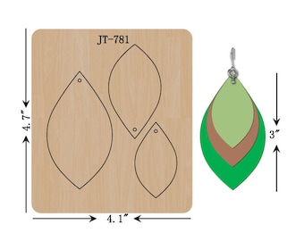 Leather Earring Cutting Die Half Circle EarringSizzix Compatible Manual Leather Cutting JT652