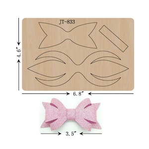 Hair Bow Cutting Die, 3.5 INCH, Sizzix  Compatible, JT833