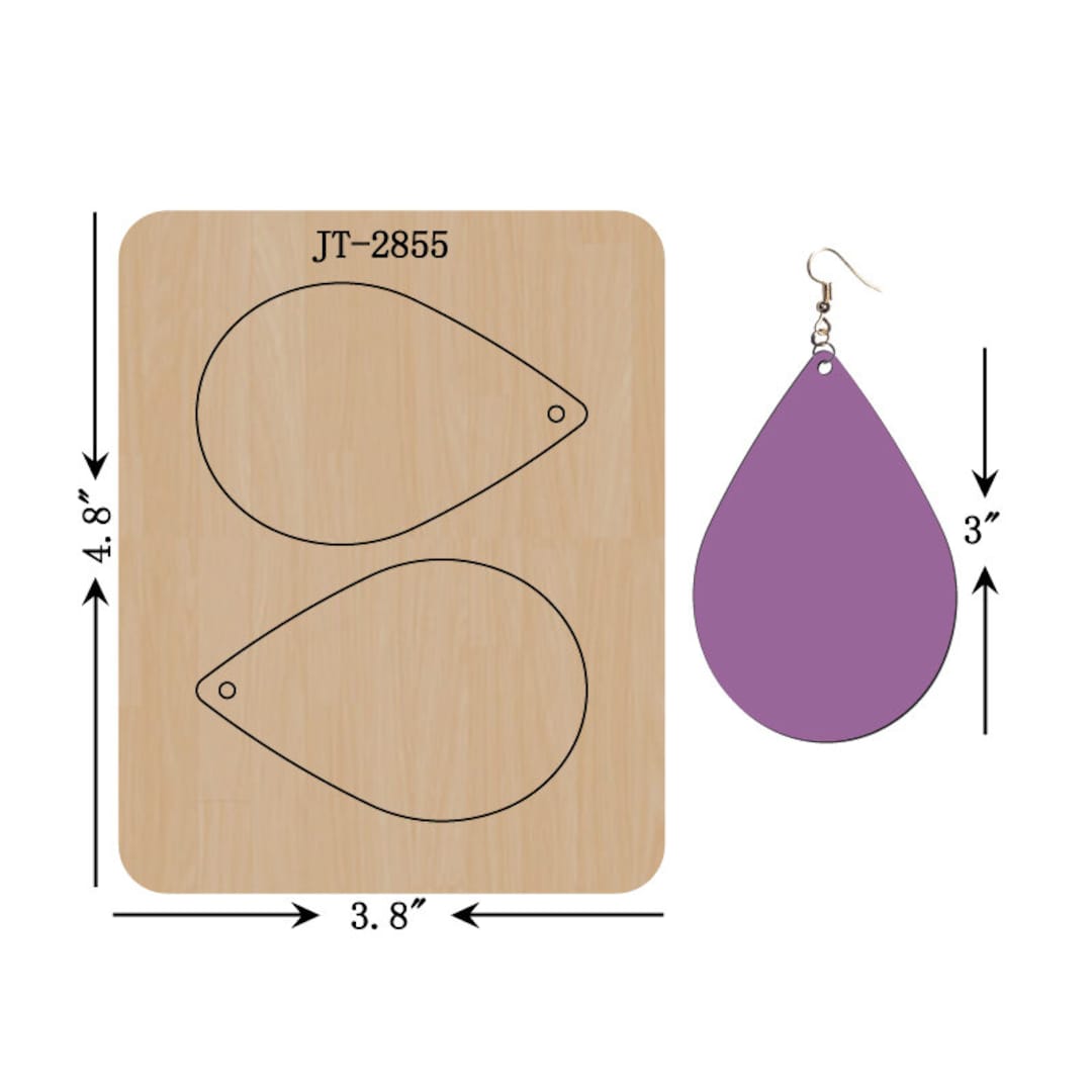 Leather Earring Cutting Die 3 INCH Teardrop Earring Die Etsy