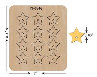 アクセサリー sss Star Leather Earring Connector Die, 0.63 INCH / 16mm, Sizzix