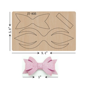 Hair Bow Cutting Die, 5 INCH, Sizzix  Compatible, JT835