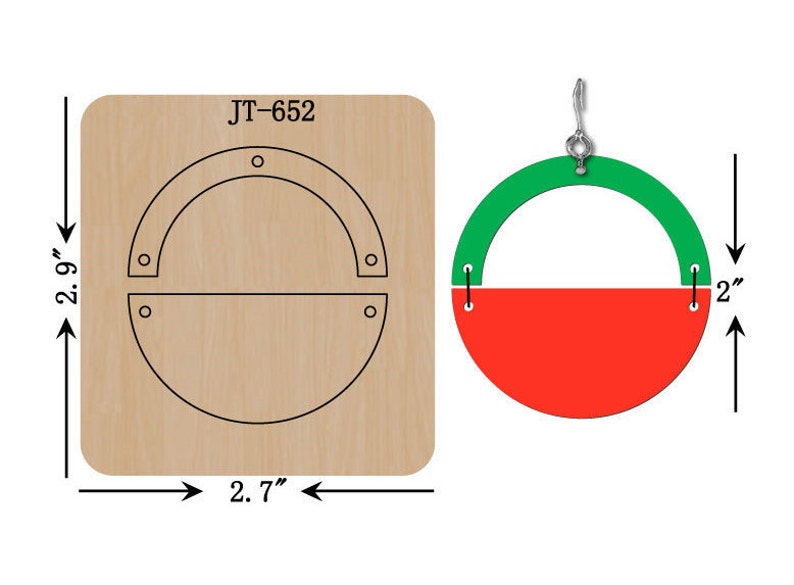 Leather Earring Cutting Die Half Circle EarringSizzix Compatible Manual Leather Cutting JT652