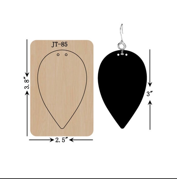 JT111 Leather Earring  Die 2 Inch Fringe Bar Earring Die  Sizzix Compatible   Manual Leather Cutting