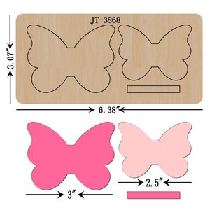 Butterfly Bow Cutting Die, 2.5 / 3 Inch, Sizzix Compatible, JT3868