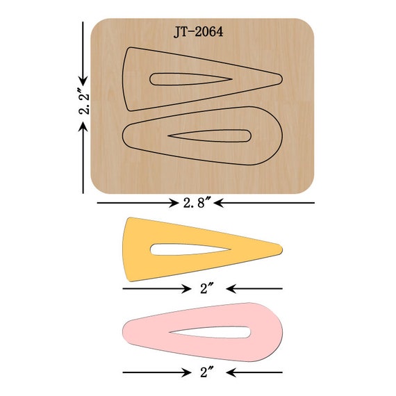 Hair Snap Cutting Die, 2-inch, Sizzix Compatible, JT2064 - Etsy Canada