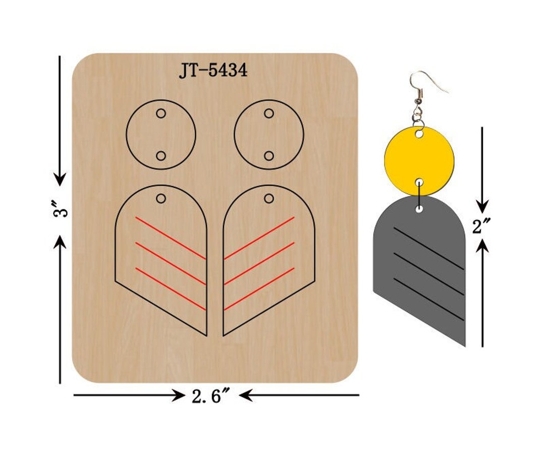 Embossed Arch Leather Earring Die, 2 Inch, Sizzix Compatible