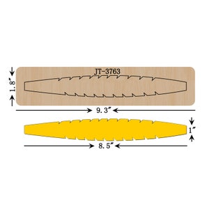 Leather Bracelet Cutting Die, 8.5 INCH X 1 INCH, Feather Leather Bracelet Blank,  Sizzix Compatible, JT3763